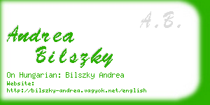 andrea bilszky business card